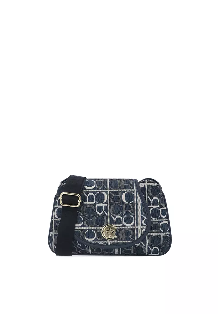 Dark Blue Carlo GEO Jacquard Ophelia Bag