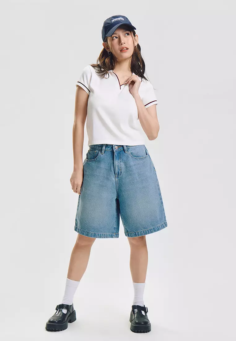 Bermuda Tinted Denim Shorts