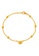 TOMEI TOMEI Bead and Love Charm Bracelet, Yellow Gold 916 (BB2953-1C) (4.68g) EEF53AC90E95D6GS_1