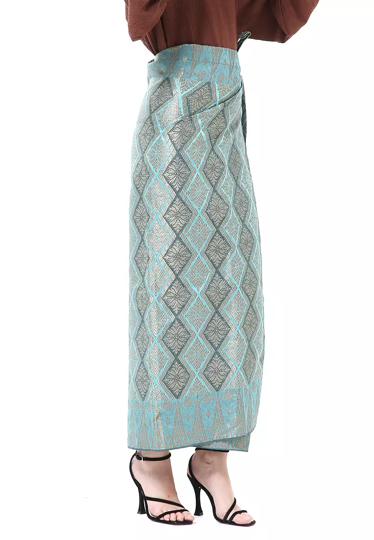 Olaf Rok Lilit Songket Batik Wanita Uniqe Design Material Viscose ORIGINAL - Tosca