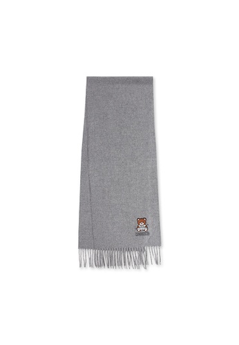 MOSCHINO grey MOSCHINO women's handle bear tassel scarf 6CF4AACAF52849GS_1