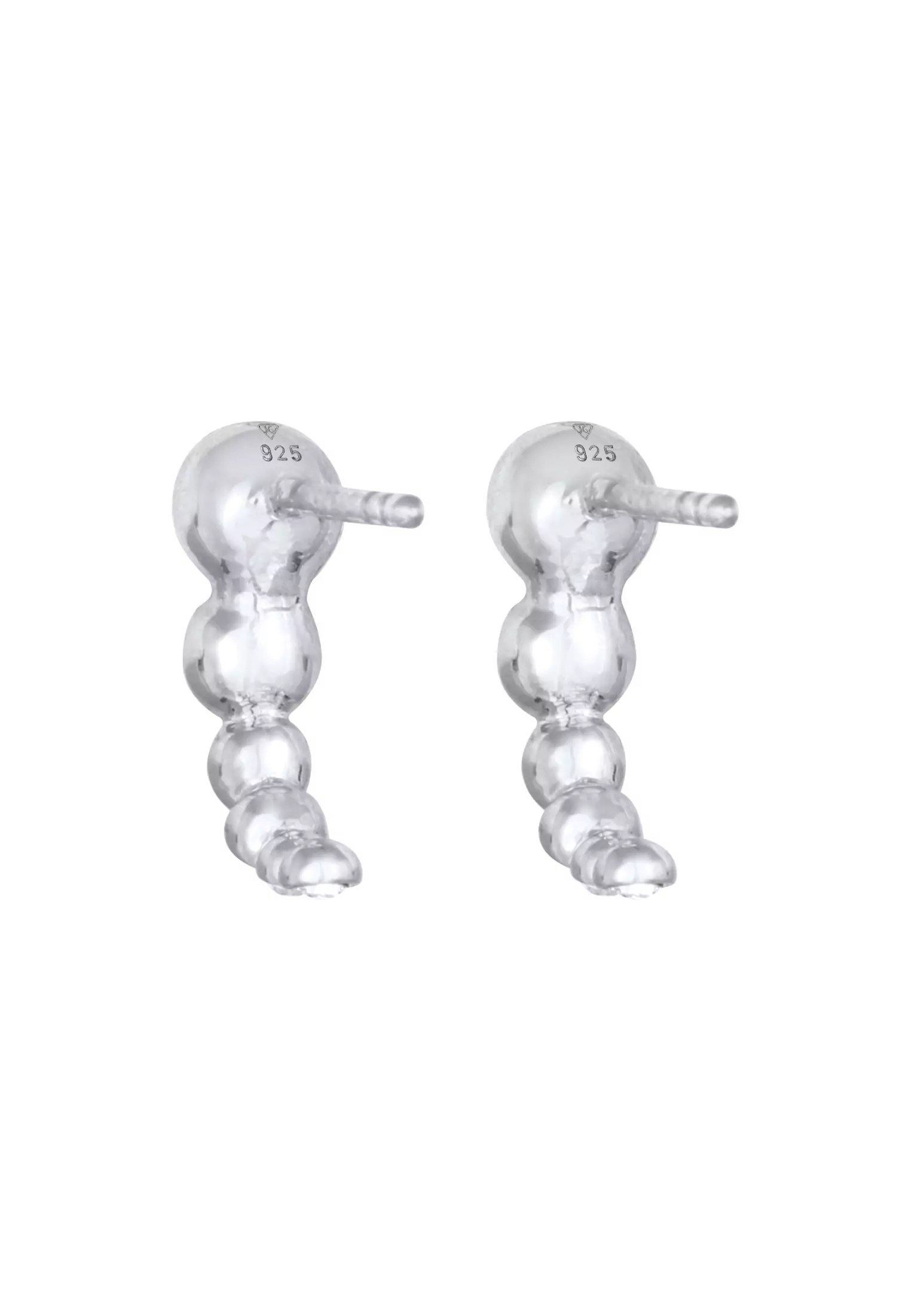 Earrings Half Creoles Elegant Sparkling Crystals