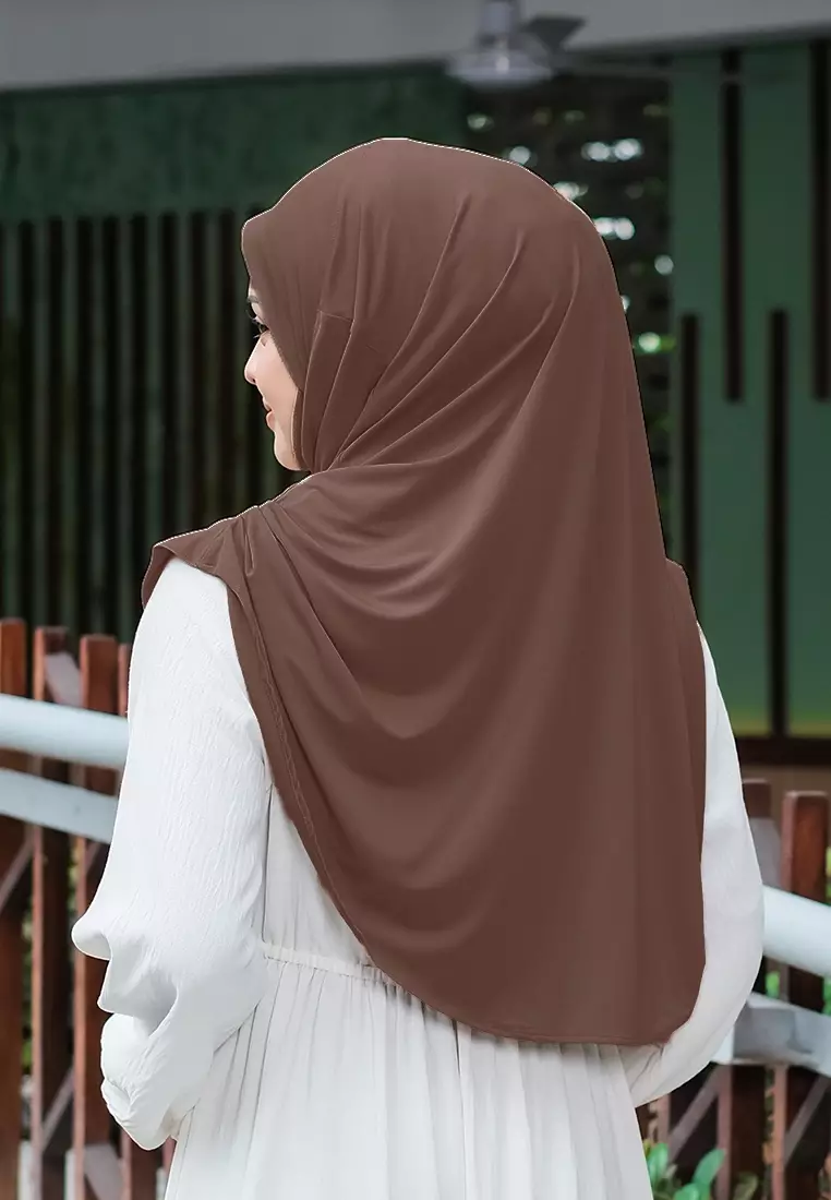 HIJAB INSTAN FATHIA - DARK BROWN