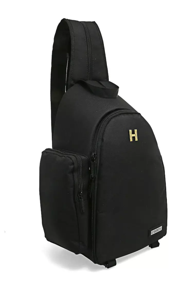 Eunh Tas Selempang Ransel Kamera DSLR Unisex Waterproof Shockproof Material Oxford Fabric 600D ORIGINAL - Black