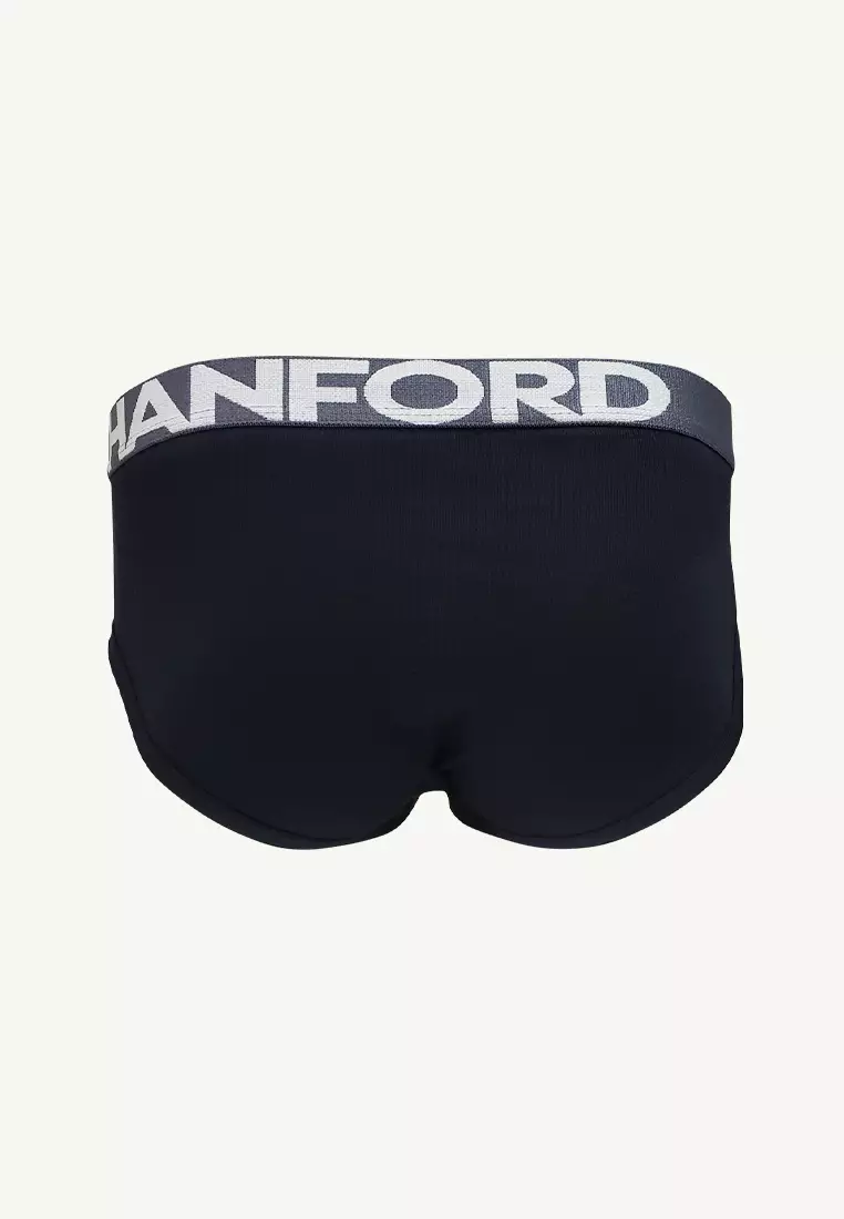 Premium Ribbed Cotton Hipster Men's  Briefs w/ Fly Opening Braxton - Asstd (3in1 Pack)