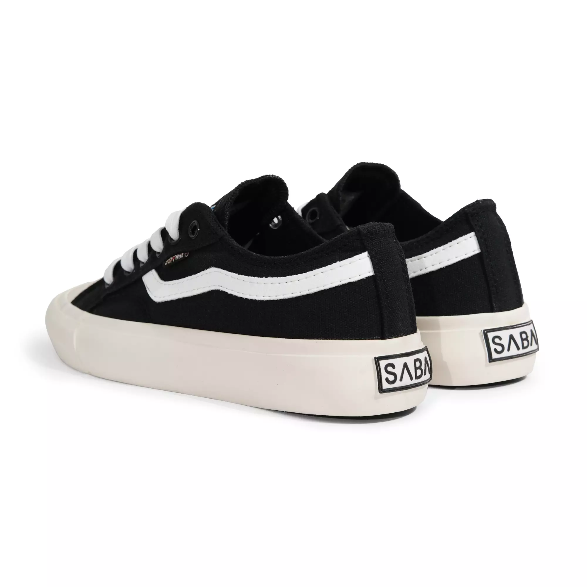 SABA Veloz Mono Black White - Sepatu Sneakers Casual Pria Wanita