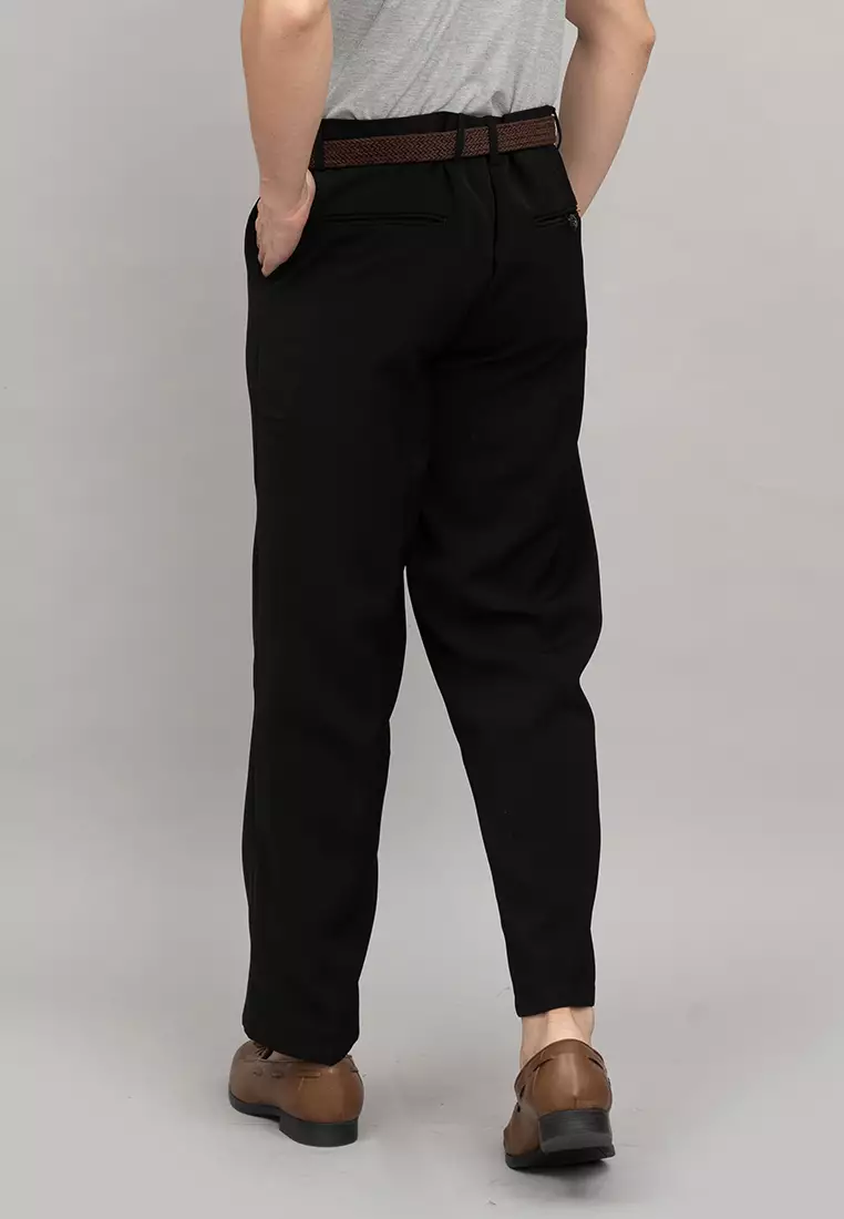 Houseofcuff Celana Panjang Bahan Regular Loose Fit Pants Hitam