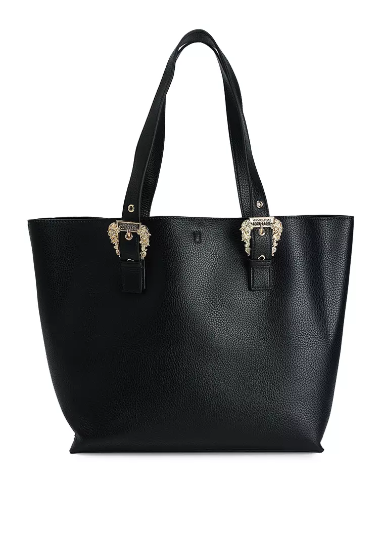 VERSACE JEANS COUTURE コンパートメント トートバッグ ロゴ トート バッグ ブラック,プリント | VERSACE JP