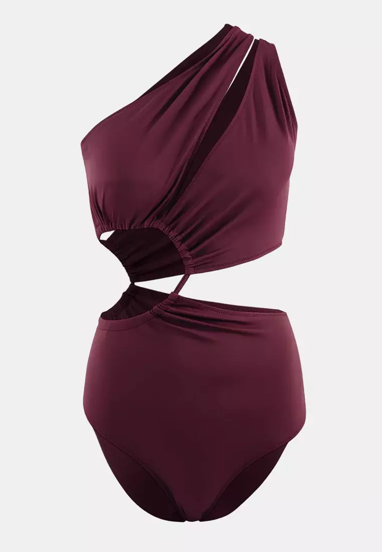 Plum Tunnel One-Shoulder Covered Regular Mayokini Tbess23Ma26