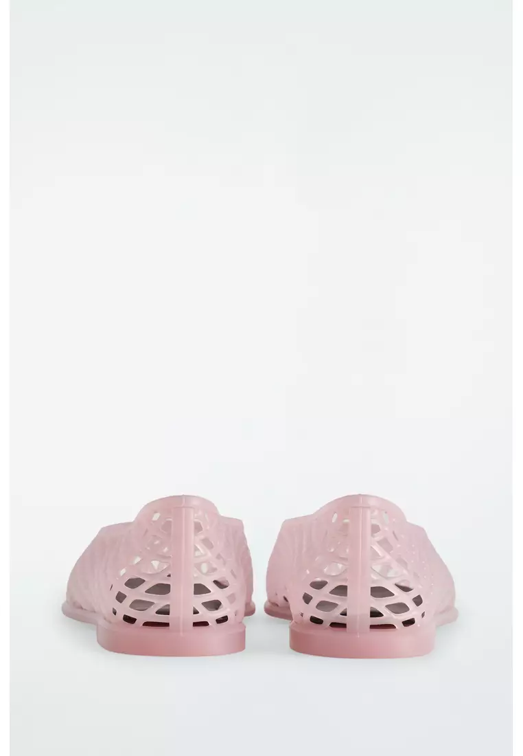 CUT-OUT JELLY BALLET FLATS