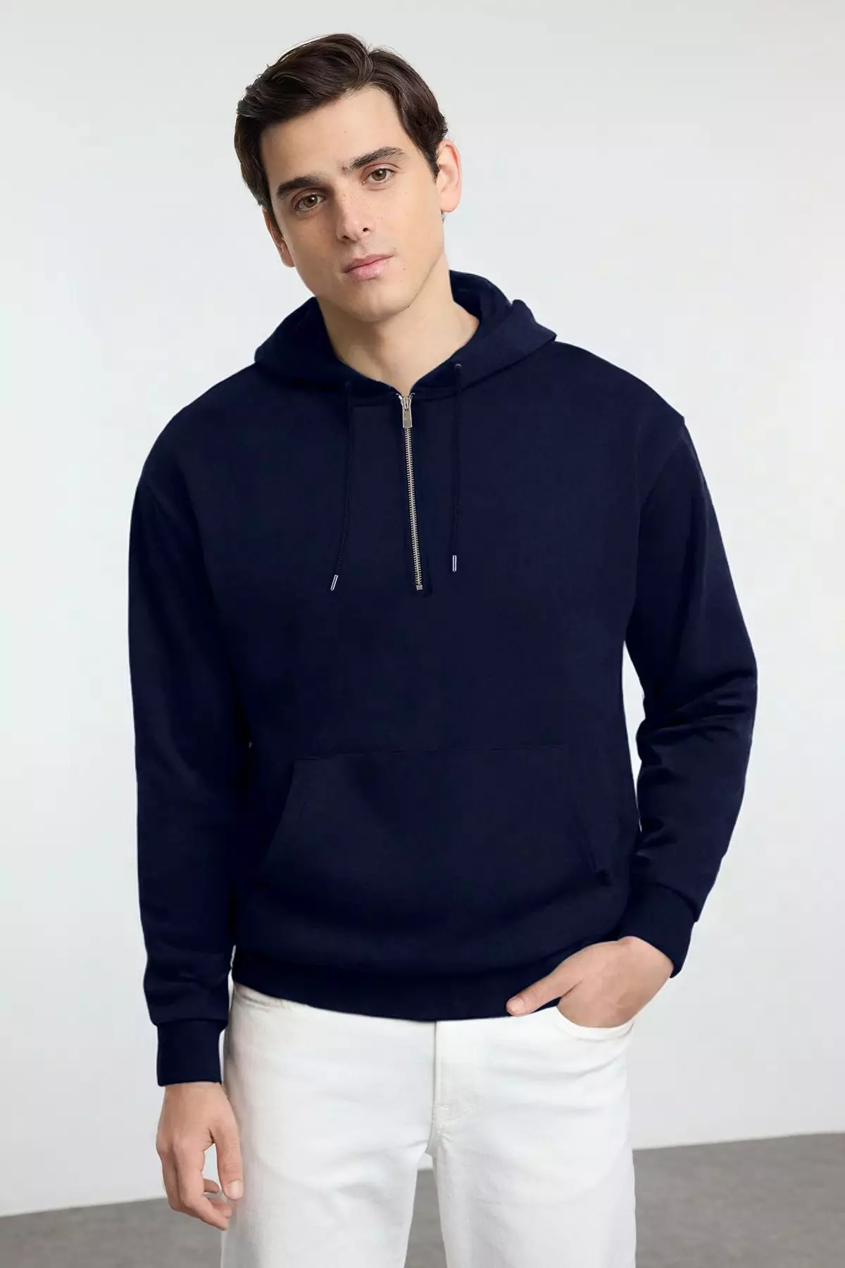 Basic Half-ZIpper Hoodie