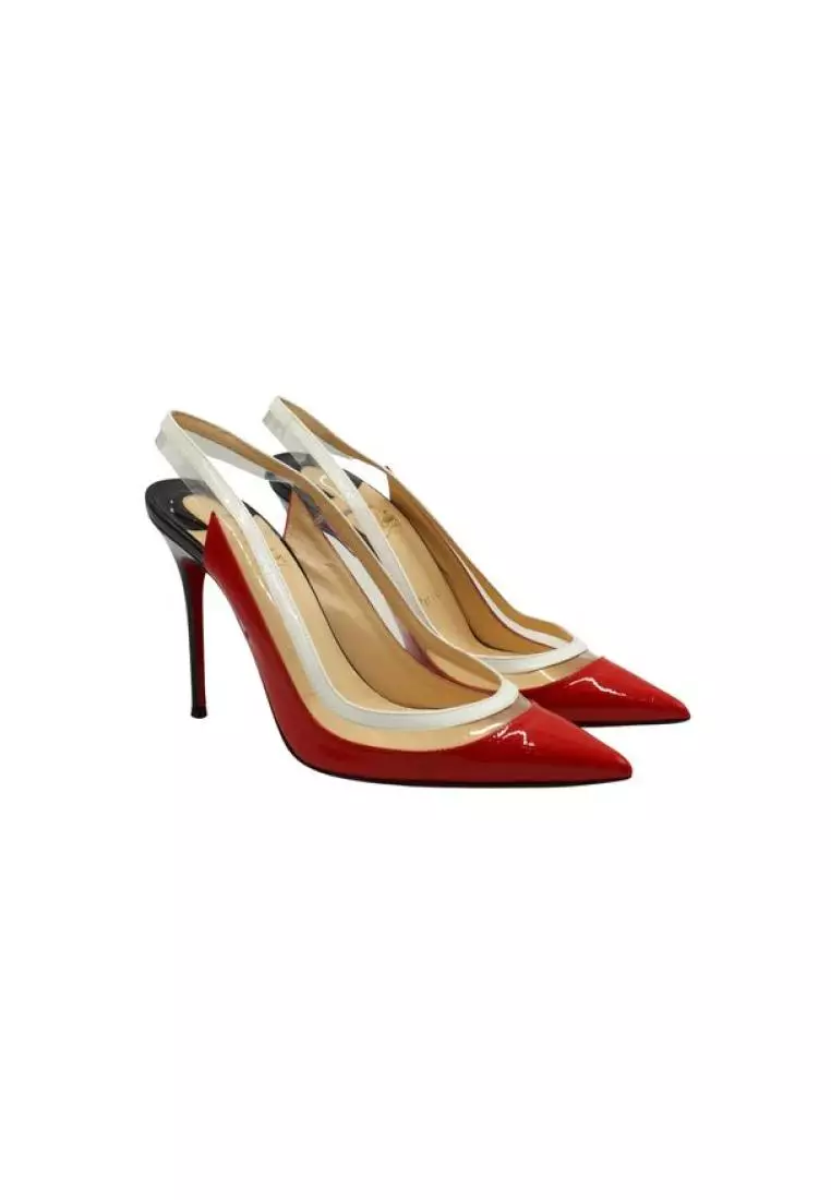 Red hot sale patent slingbacks