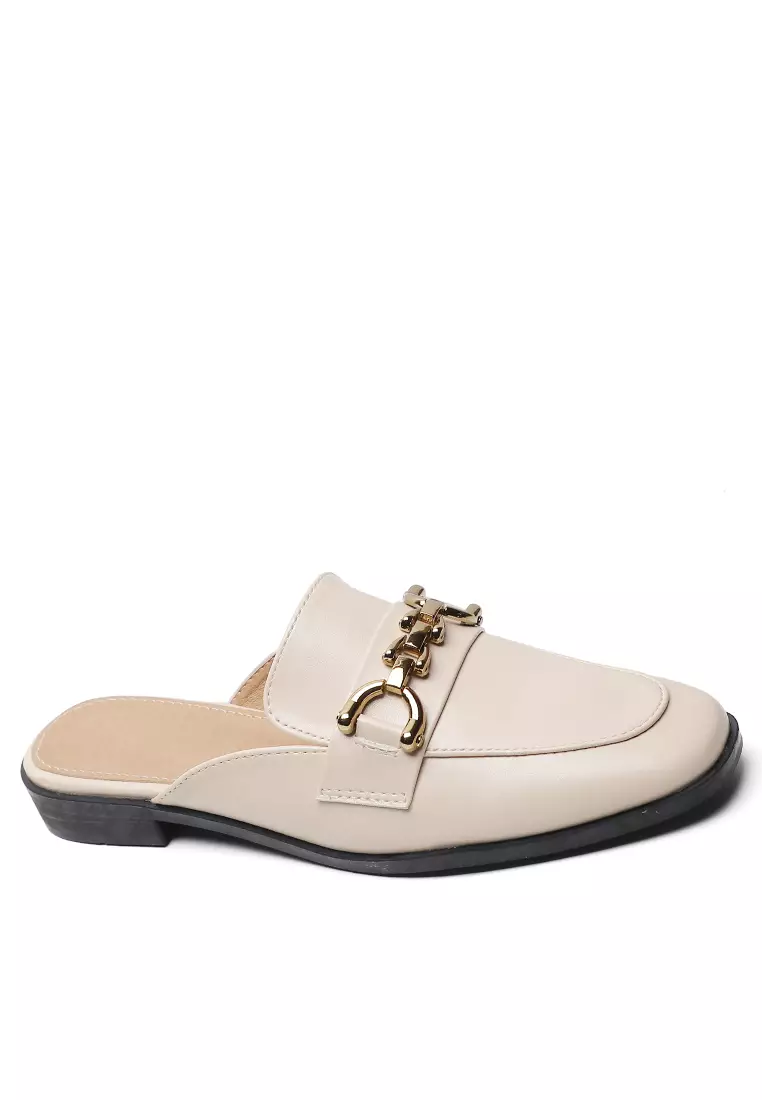 White leather sales mules zara