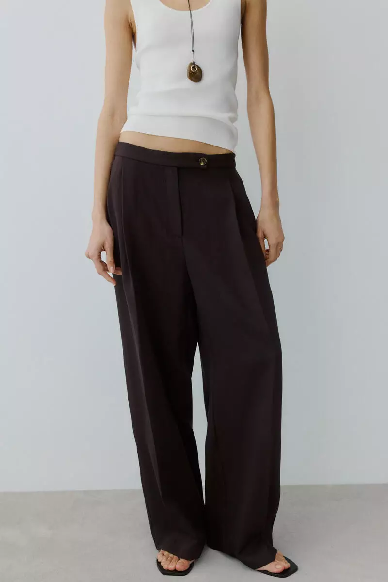 Wide tailored trousers