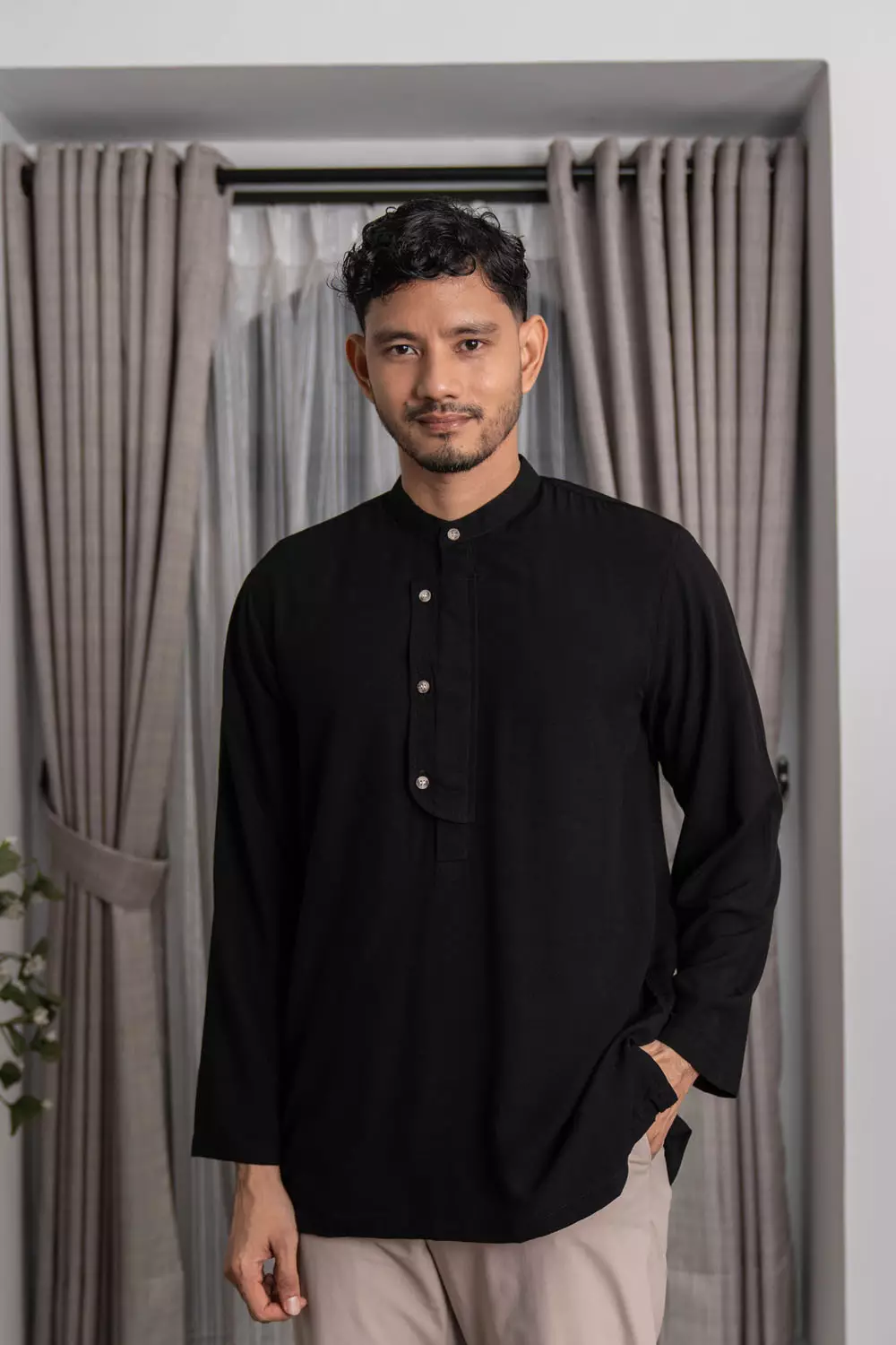 Klamby - Ratimaya Long Shirt Men Midnight Black-L