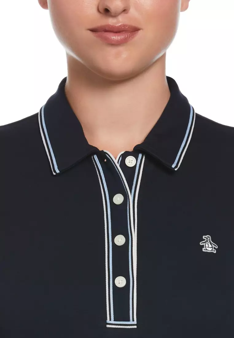 Organic Cotton  3D Veronica Short Sleeve Polo Shirt