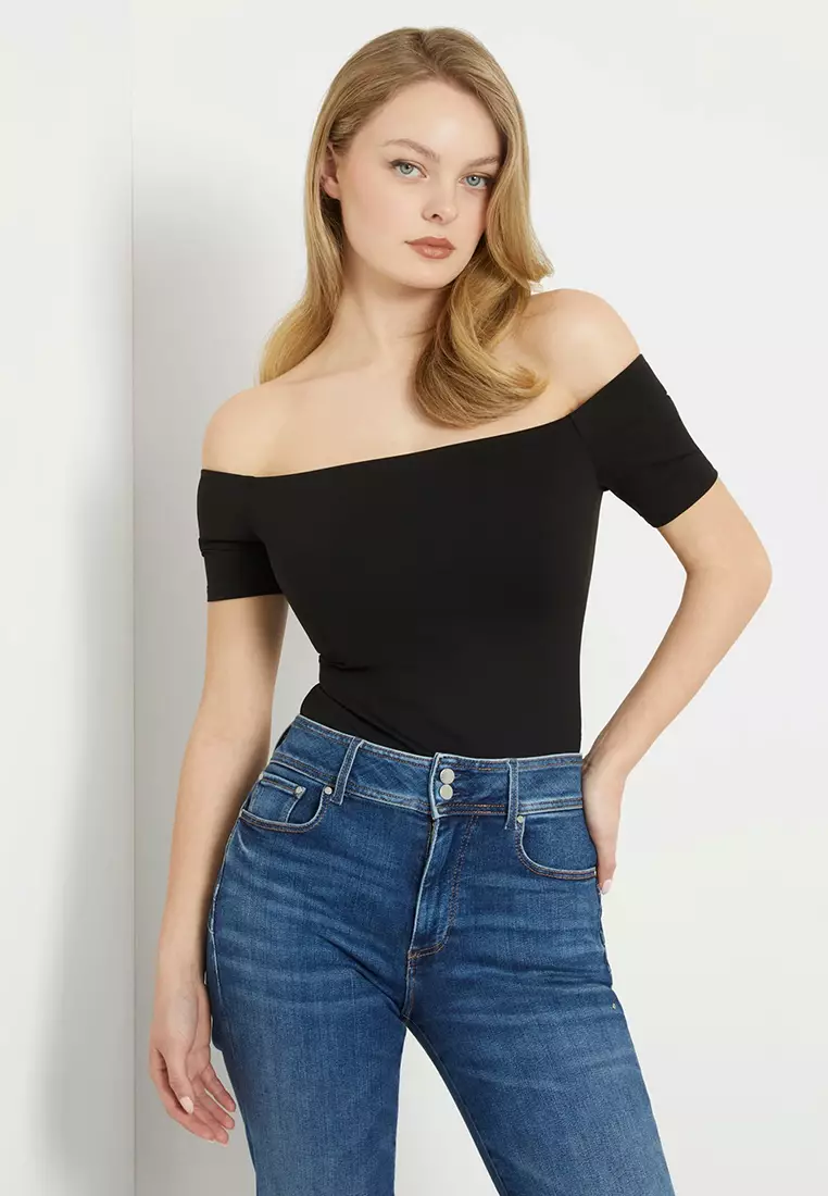 Guess short sleeve bodysuit best sale