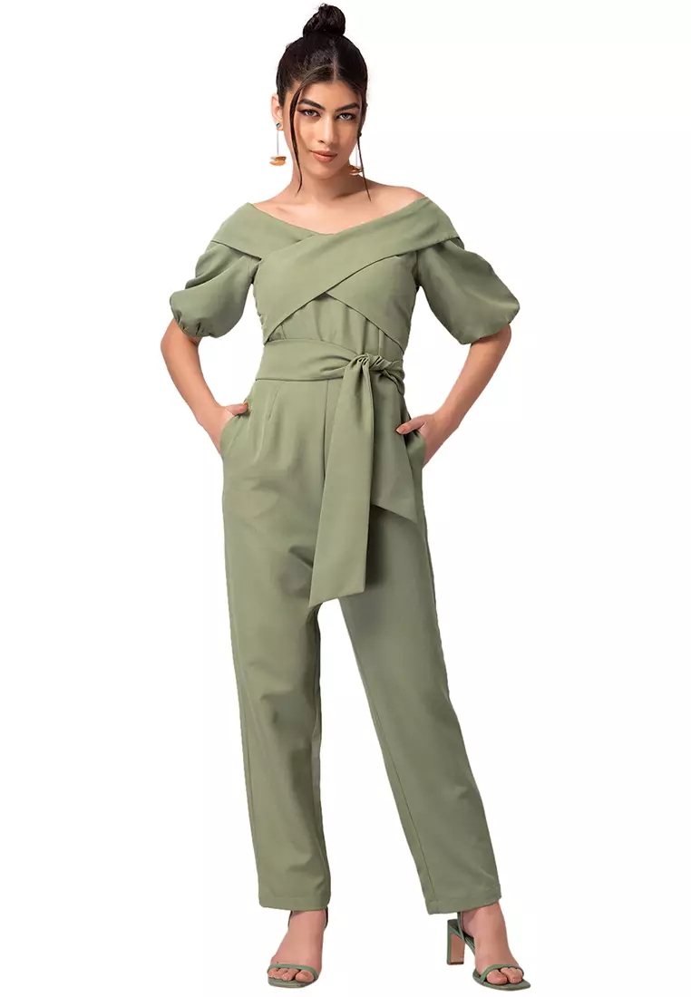 Faballey green jumpsuit clearance
