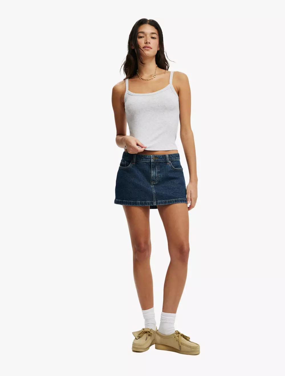 COTTON ON - ATASAN - GOLDIE RIB SCOOP CAMI