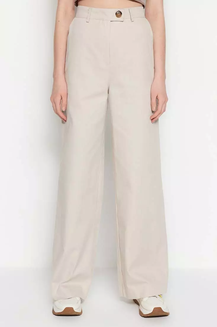 Wide Legs Woven Trousers
