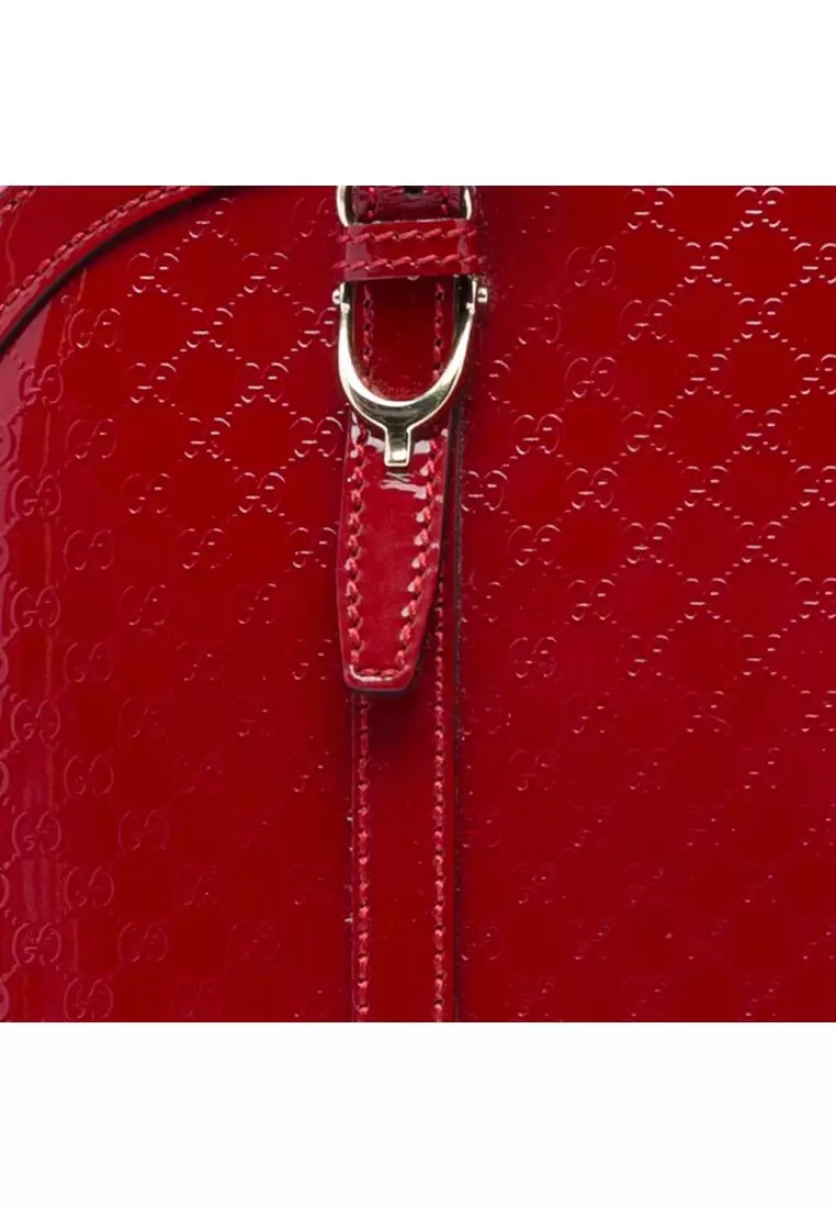 Pre-Loved Gucci Small Microguccissima Patent Nice Dome Satchel