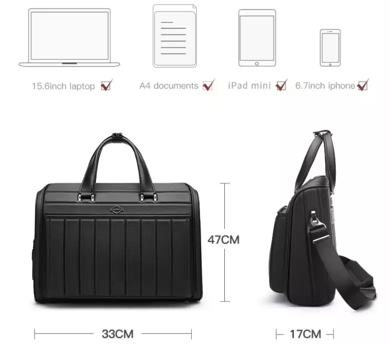 Bange YZ350 Tas Selempang Jinjing Kantor Kerja Laptop Business briefcase messenger bags 15.6 Inch Premium