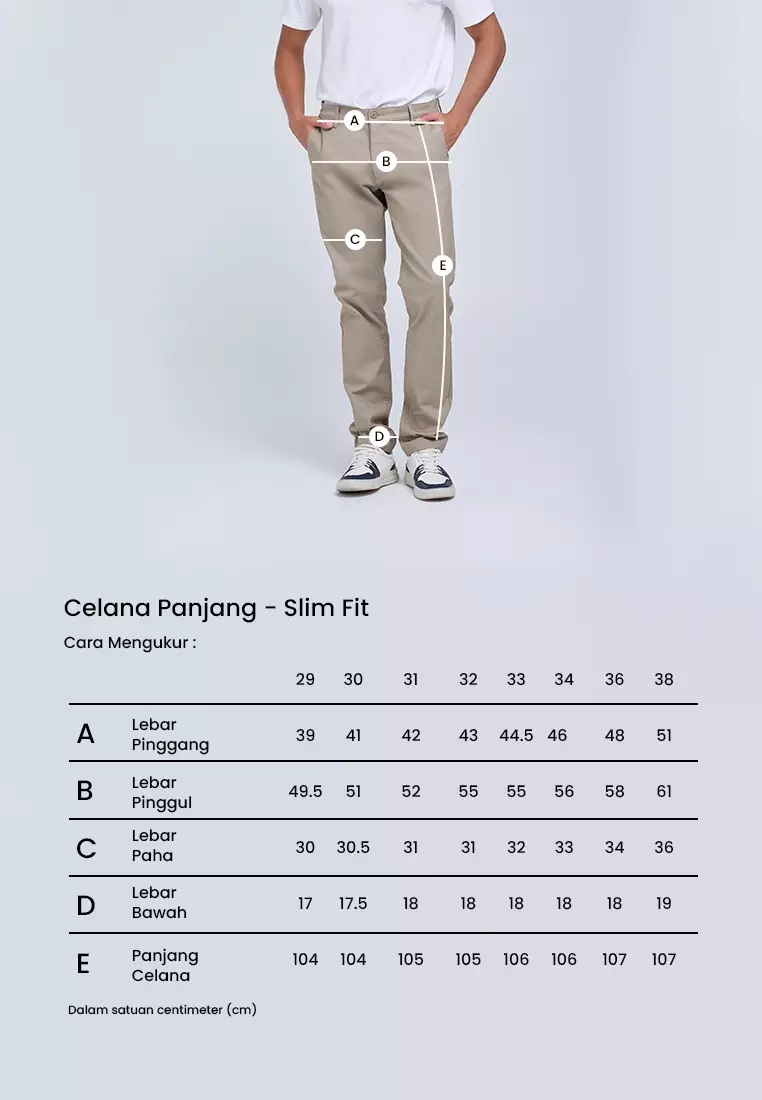 MANZONE - Celana Panjang Chinos Pria Morris 6 Slim Fit - Black Warna Black