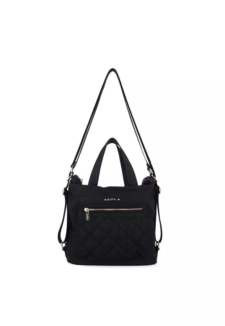 Buy Carlo Rino Quilted Urban Zip Backpack - Black Online | ZALORA Malaysia