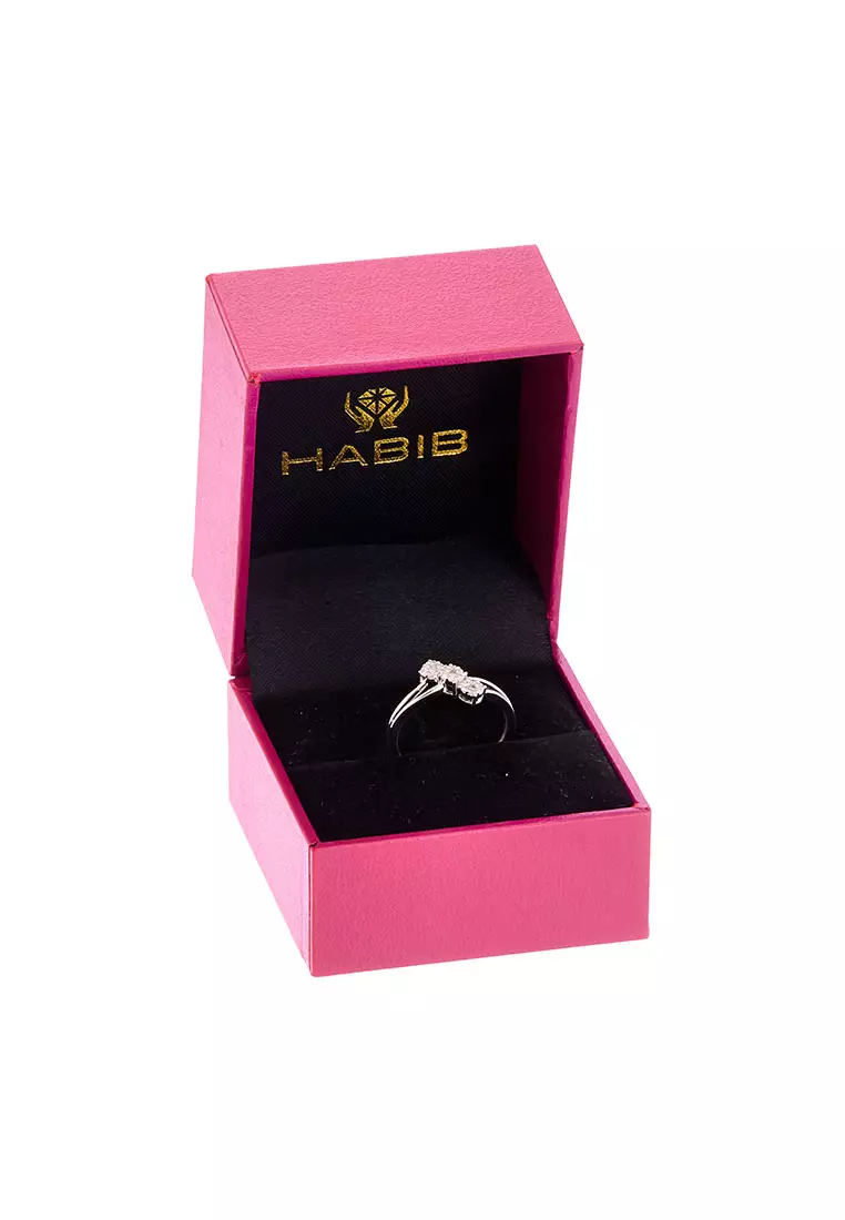 HABIB Round Diamond Ring in 375/9K White Gold 269610724(WG)