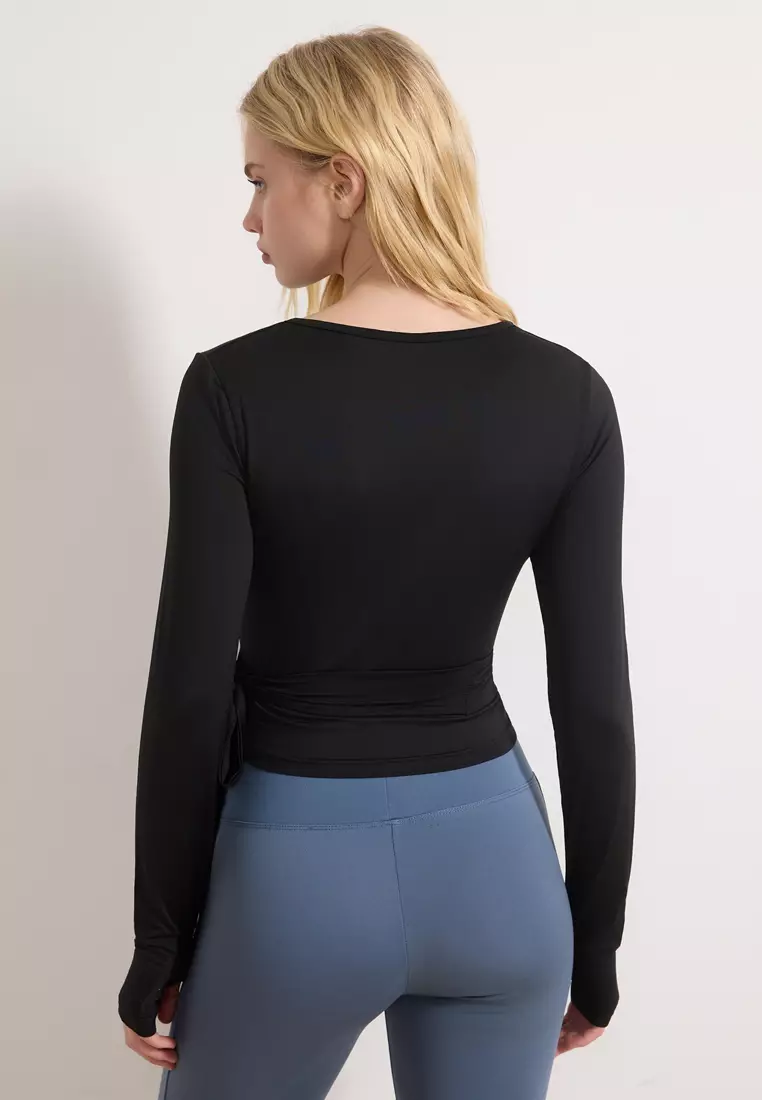 Wrap Crop Sports Top