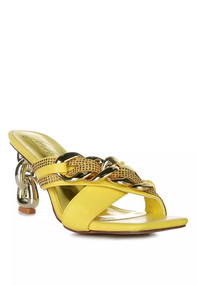 Gold diamante sandals outlet