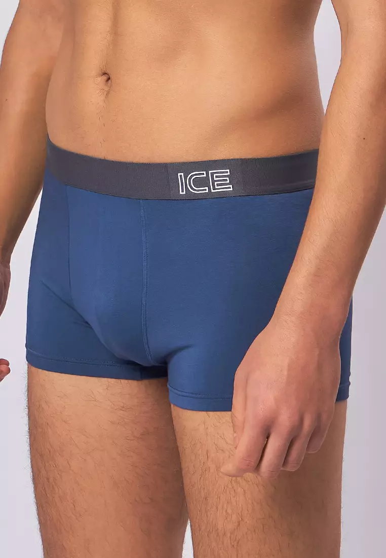 Ice Men Viscose With Spandex Men's Boxer Briefs Dusty01 - Dark Denim (Single Pack)