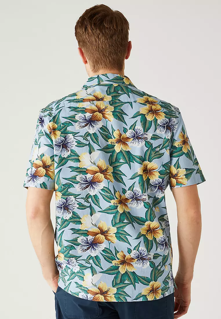 Pure Cotton Floral Revere Shirt