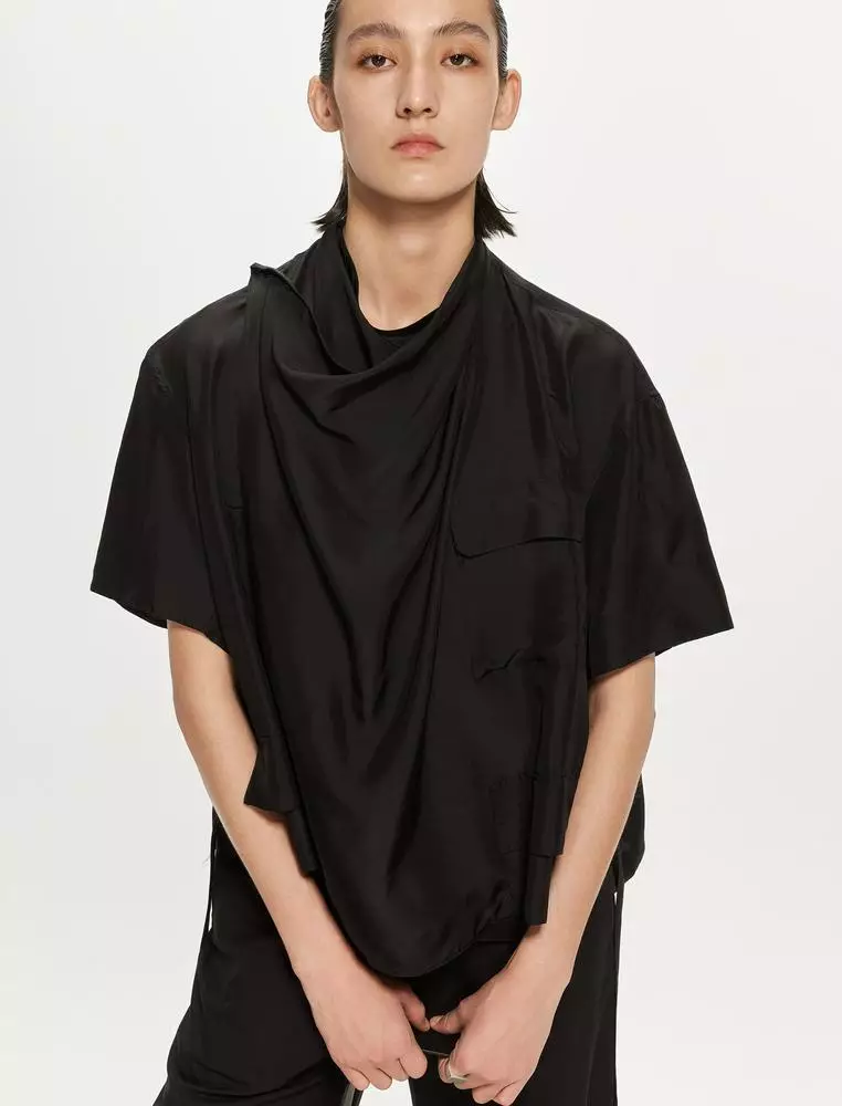 JNBY Women's Silk 3/4-Sleeve Loose Top