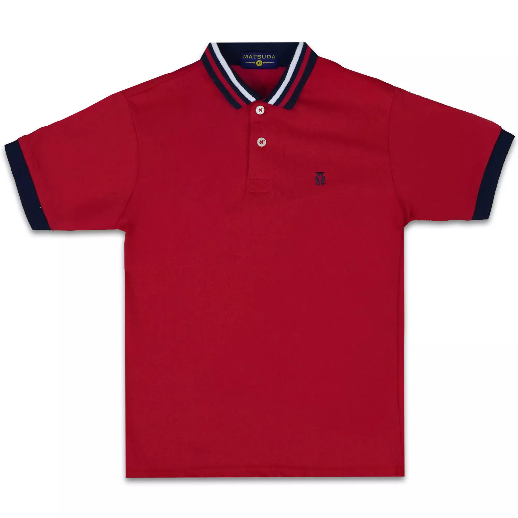 Matsuda baju kaos polo anak laki laki katun umur 2-12 Toby Red
