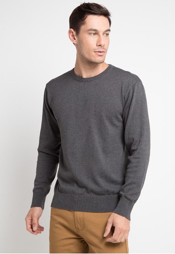 EDITION grey Owen Basic Sweater 2C9F8AAF4D1FF2GS_1