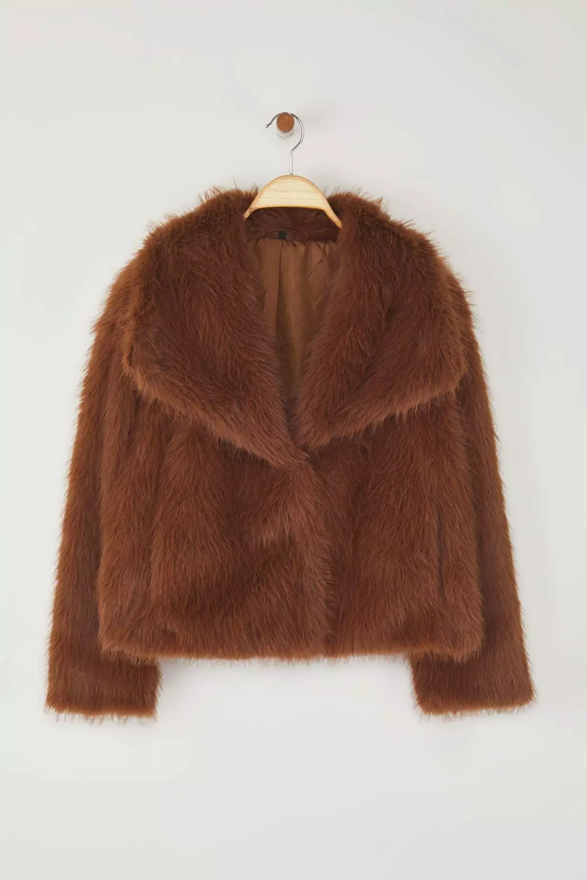 Light Brown Oversize Fur Coat