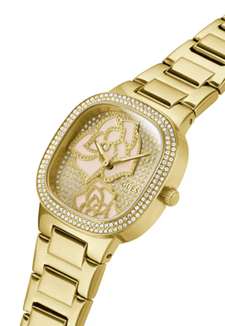 Guess gold diamond online watch