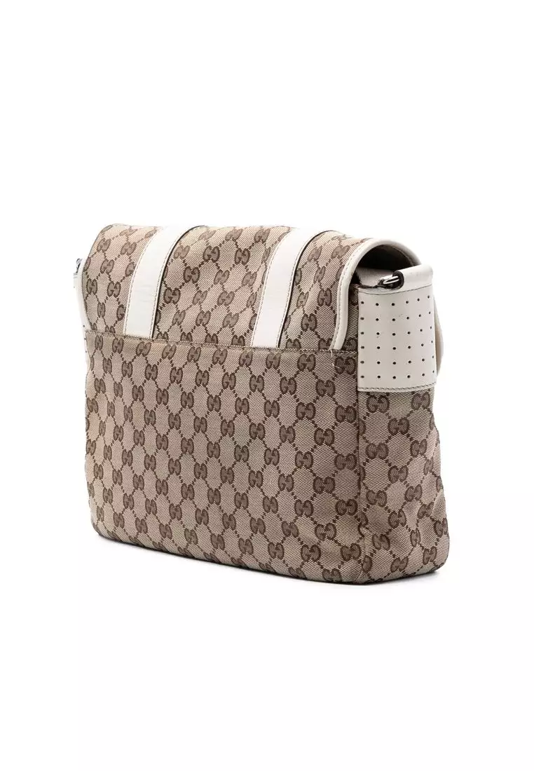 Pre-Loved Gucci Gg Canvas Messenger Bag
