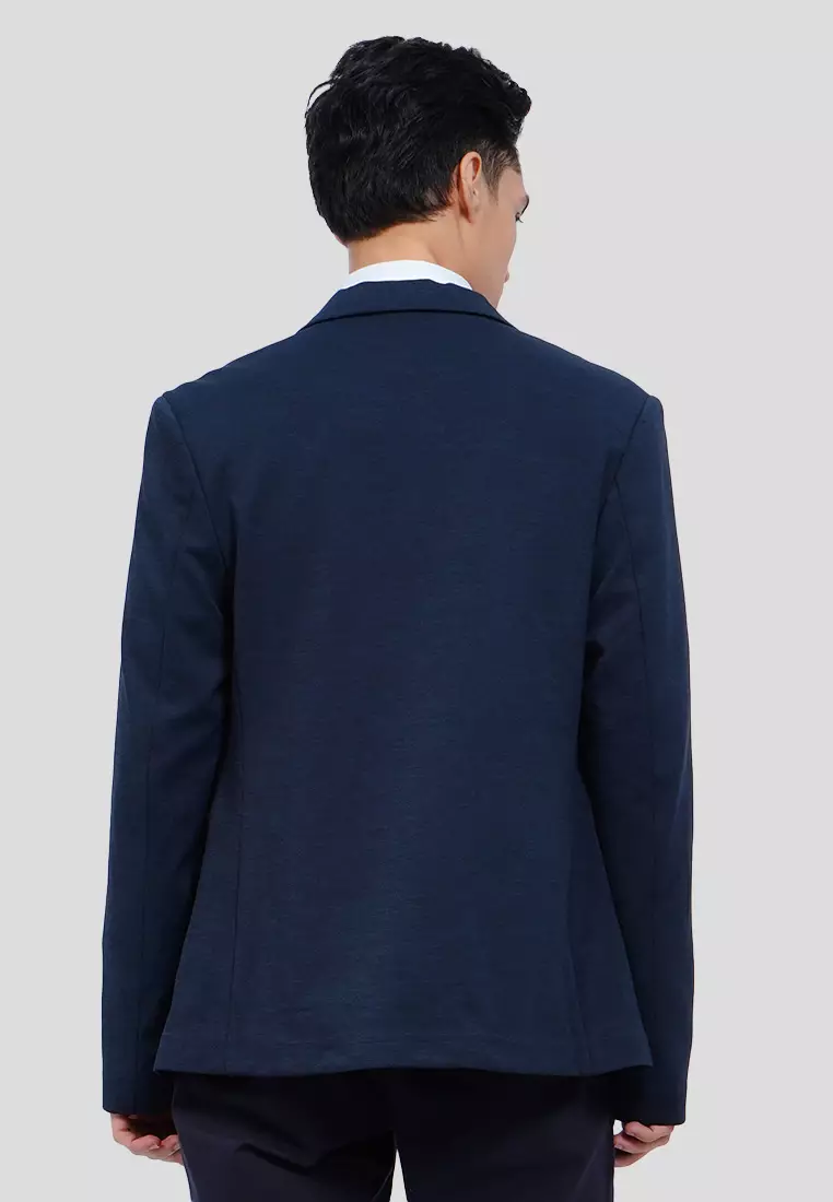 Slim Fit Half Lining Knit Blazer