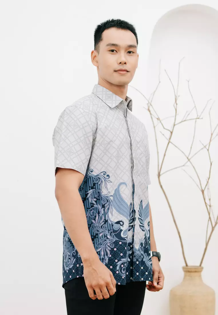 My Aksa Batik Pria Kemeja Pendek Antinio Anabel