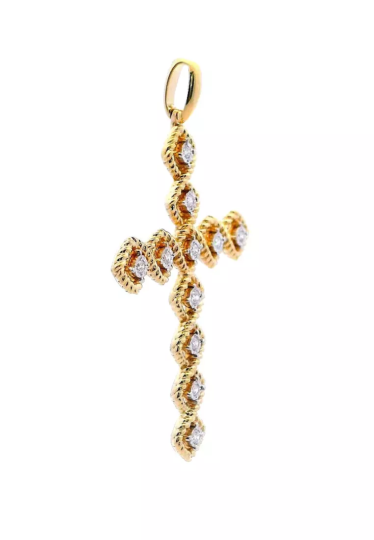 14K Yellow & White Gold Diamond Pendant DP-900