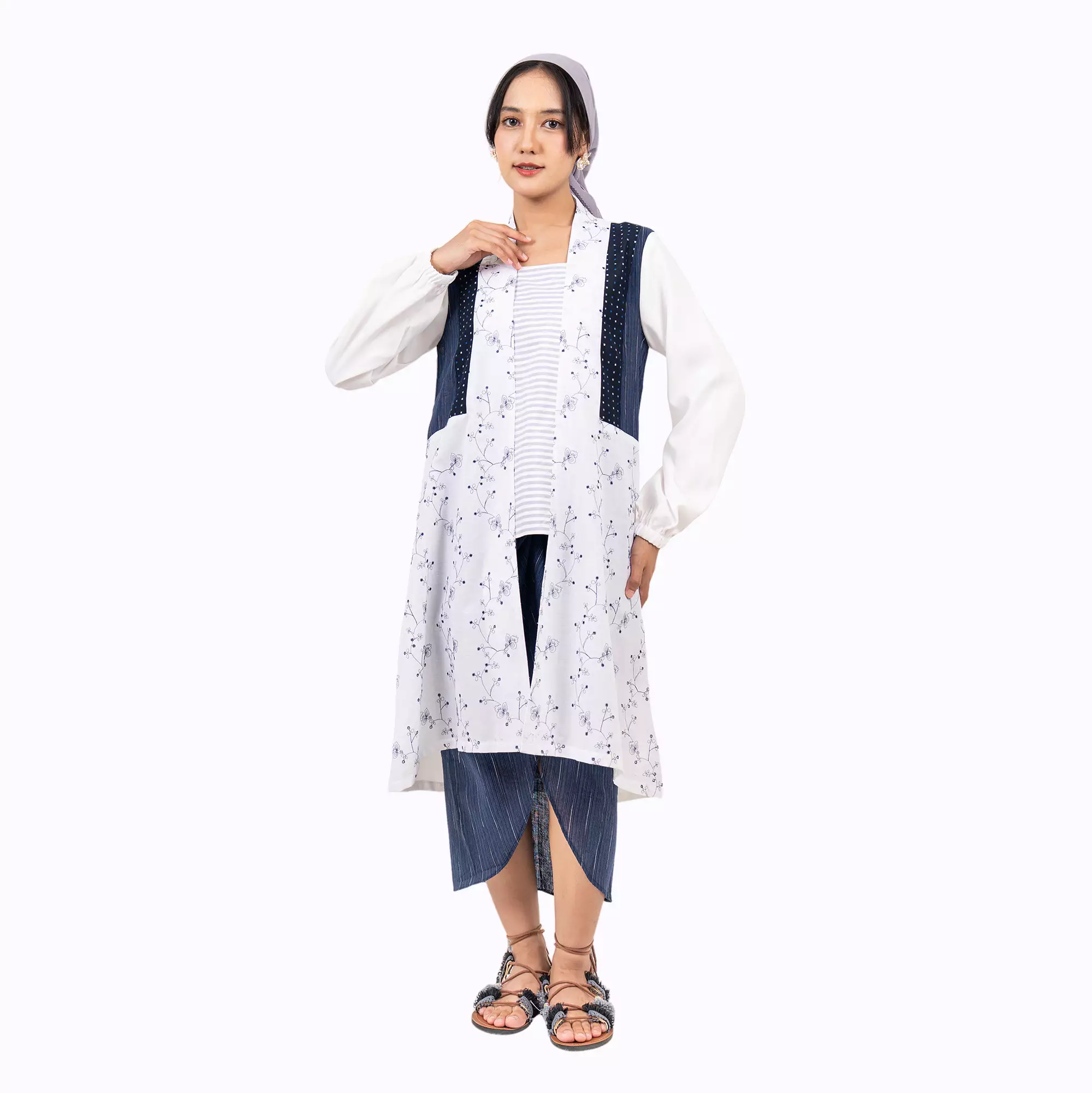 Tunik Batik Wanita - Bhatara Batik Malaka - Atasan Batik Modern Lengan Panjang