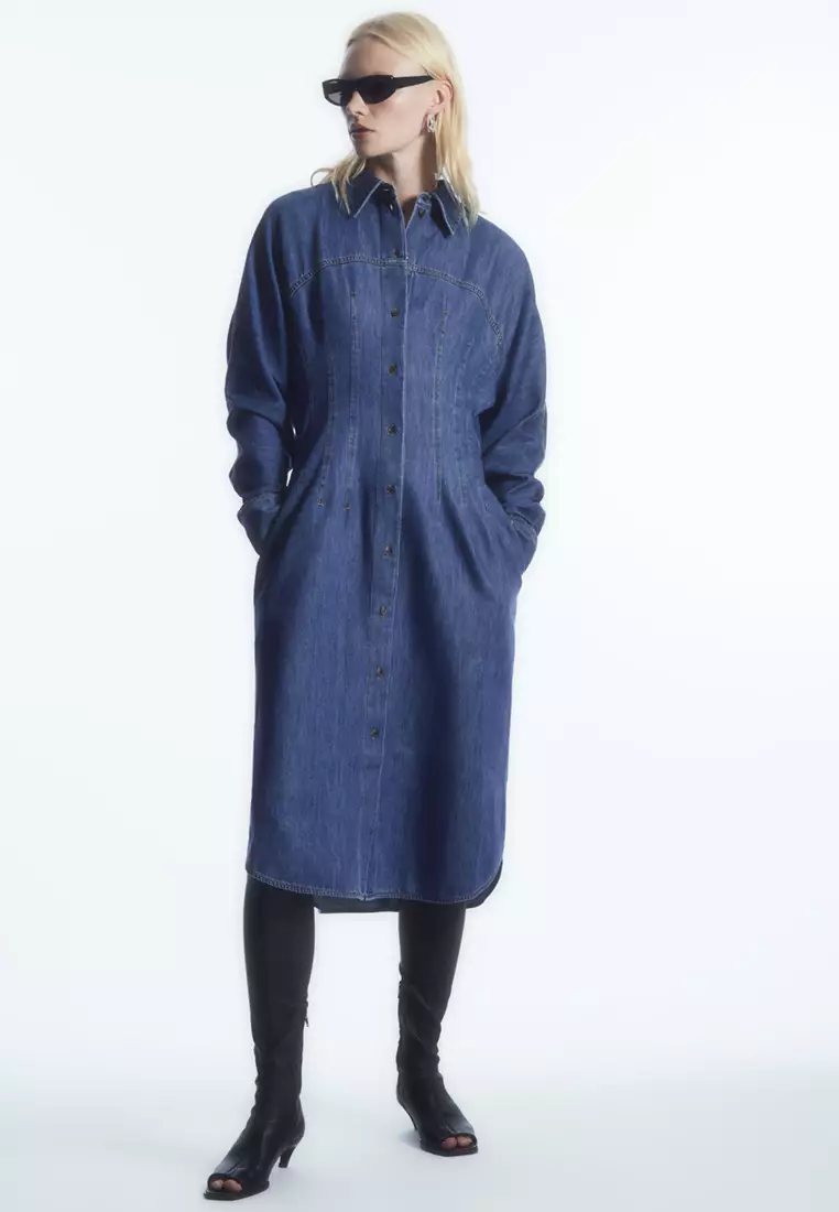 Nicole denim hot sale shirt dress