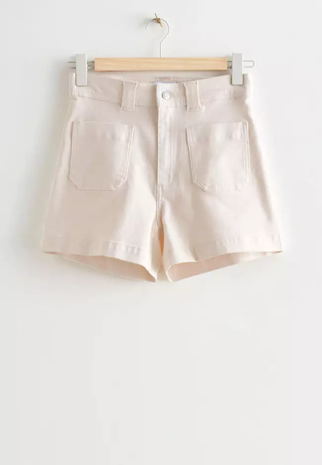 Patch Pocket Denim Shorts