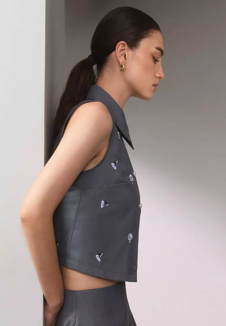 Embroidered Floral Top