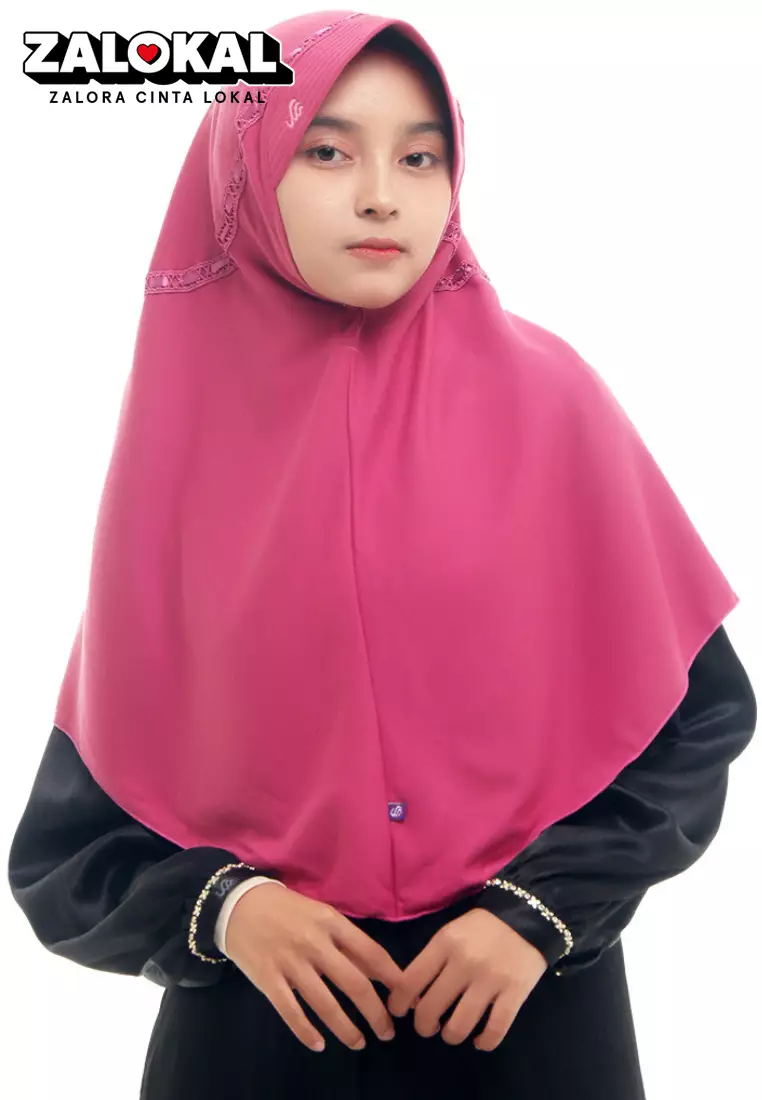 RABBANI - Kerudung Sekolah Instan Hemy KAA - Crimson