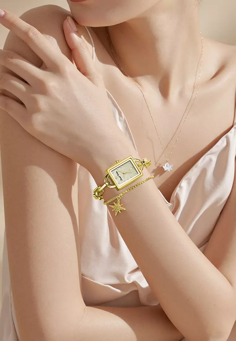 Jam Tangan Wanita Gelang Original Korea Fashion Anti Air Kuarsa Jam Tangan Cewek allgold