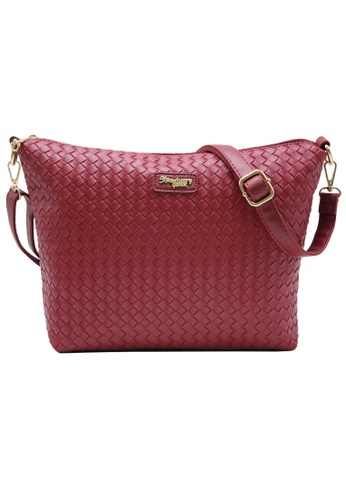 STRAWBERRY QUEEN red Strawberry Queen Flamingo Sling Bag (Rattan Z, Maroon) 881A1AC107BFA0GS_1