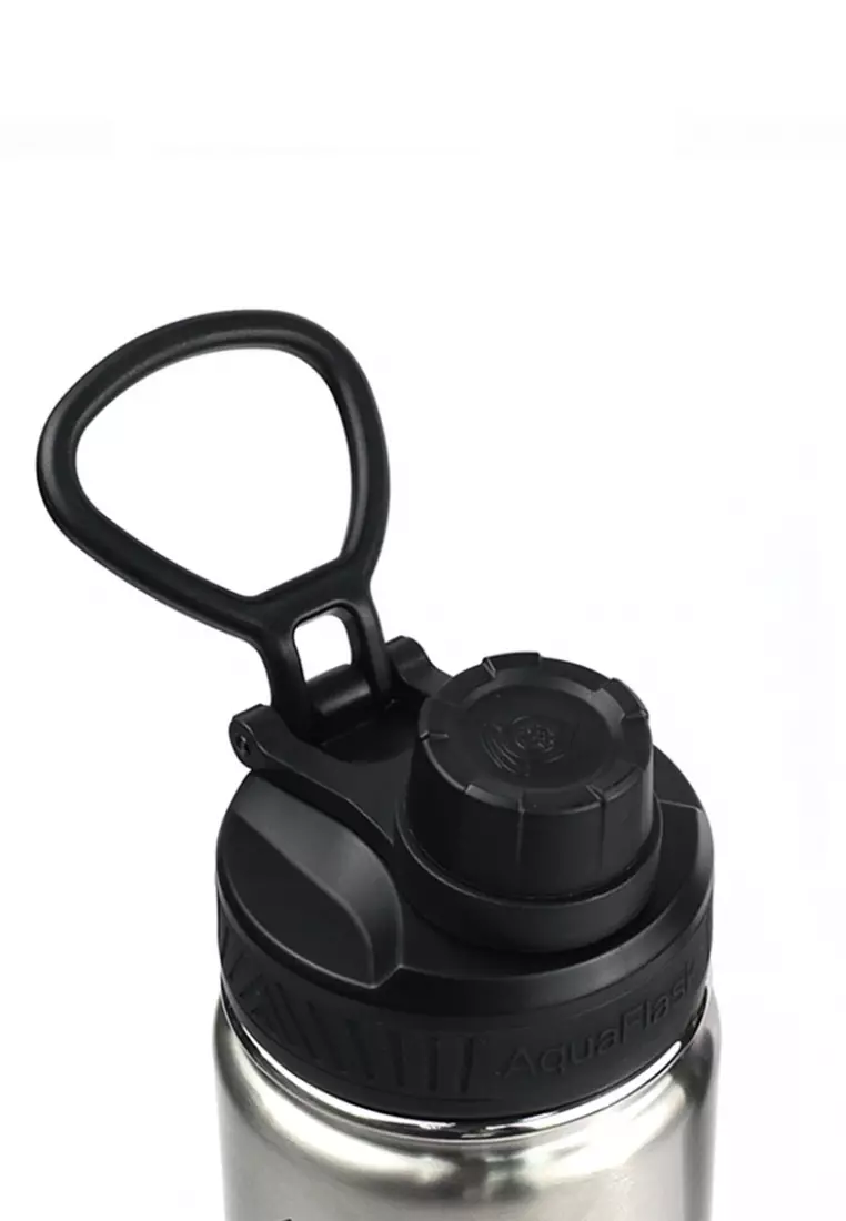 18oz Wide Mouth Water Bottle Silver Steel